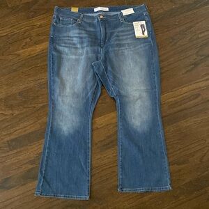 Levi Strauss Signature mid rise bootcut medium wash stretch denim jeans size 24S